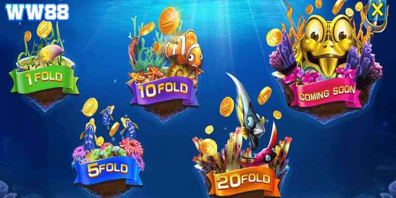 Nhiều thể loại bắn cá xu hấp dẫn chính là lý do nhiều người lựa chọn WW88 để tham gia 